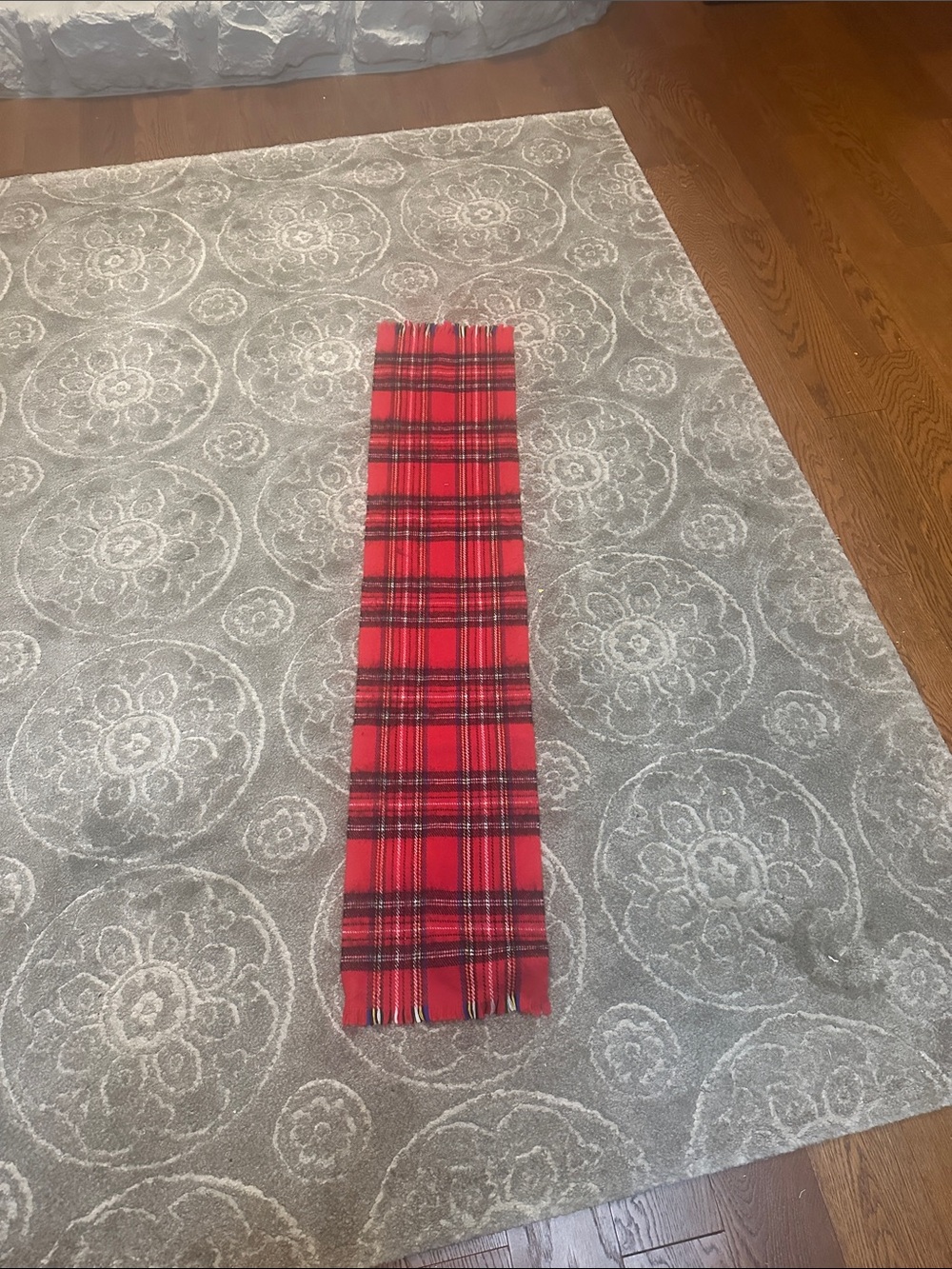 Classic Red Plaid Wool Scarf - Timeless Holiday Style